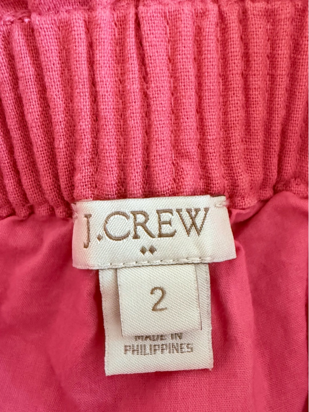 J. Crew Raspberry Pink Ruffled Elastic Waist Mini Skirt - Picture 7 of 7